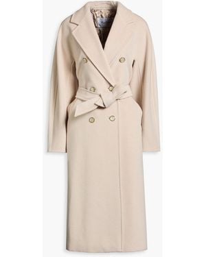 Max Mara Ticino Double-breasted Wool And Cashmere-blend Coat - Natural