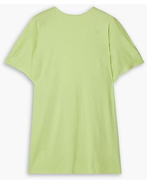Ioannes Camilla Open-back Embroidered Cotton-jersey T-shirt - Green