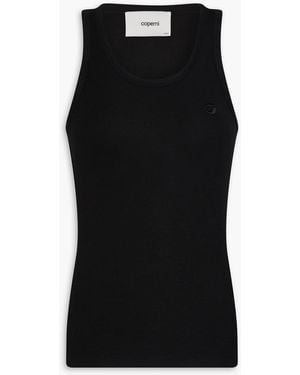 Coperni Ribbed-jersey Tank - Black