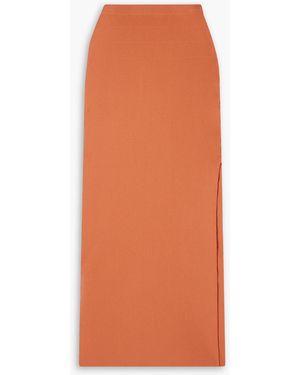 Altuzarra Irvette Ribbed-knit Maxi Skirt - Orange