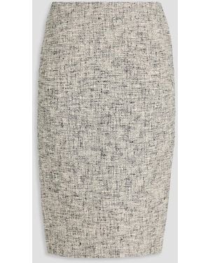 Zimmermann Linen-blend Tweed Pencil Skirt - White