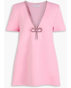 Area Crystal-embellished Jersey Mini Dress - Pink