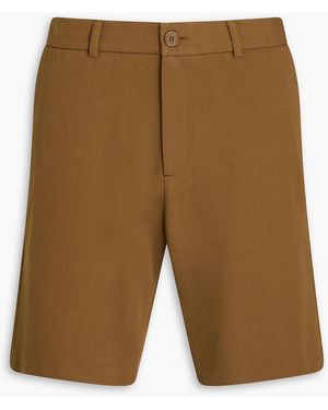 Sandro Cotton-twill Shorts - Brown