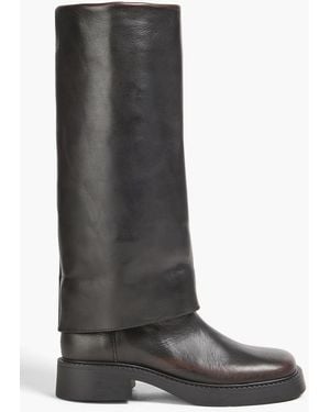 Miista Leala Leather Knee Boots - Black