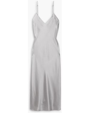 Nili Lotan Cami Silk-satin Midi Dress - Grey