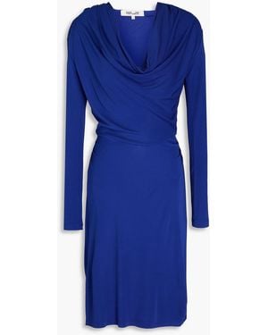 Diane von Furstenberg Joanie drapiertes minikleid aus jersey - Blau