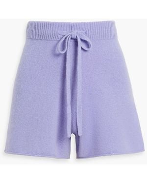 The Elder Statesman Cashmere Shorts - Purple