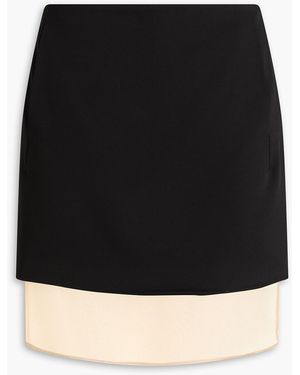 Esse Studios Issia Organza-Trimmed Crepe Mini Skirt - Black