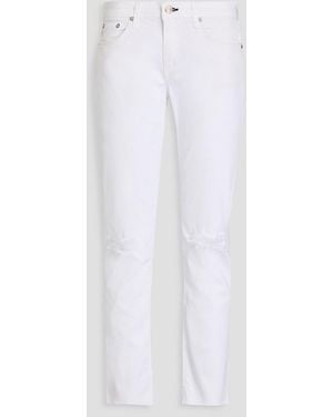 Rag & Bone Dre Cropped Boyfriend Jeans - White