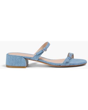 Stuart Weitzman Mules "ginger" aus denim - Blau