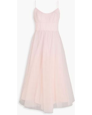 Zimmermann Tulle Midi Dress - Pink