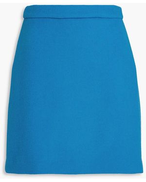 Diane von Furstenberg Dottie Wool-felt Mini Skirt - Blue