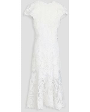 Jonathan Simkhai Mehrlagiges midikleid aus guipure-spitze - Weiß