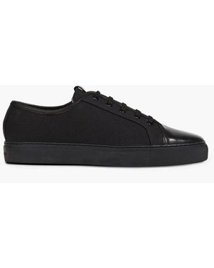 Grenson Canvas And Leather Sneakers - Black