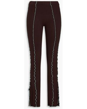 Siedres Jersey Straight-leg Pants - Brown