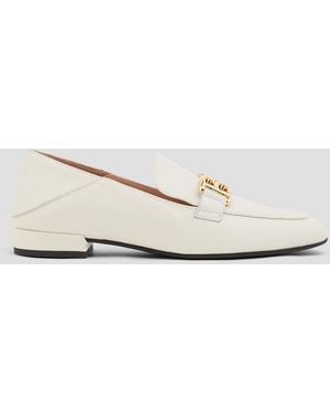 Bally Loafers "bekla" aus leder mit einklappbarer fersenpartie und verzierung - Natur
