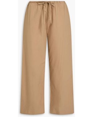 Matteau Cotton-poplin Wide-leg Trousers - Natural