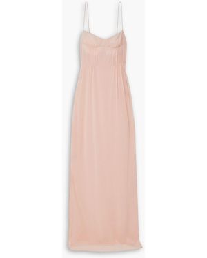 Christopher Esber Ruched Silk-georgette Maxi Dress - White