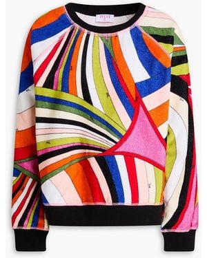 PUCCI Sweatshirt aus baumwollfrottee mit print - Mehrfarbig