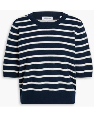 Veronica Beard Shana Striped Cashmere Jumper - Blue