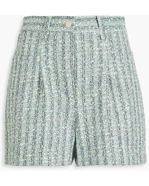 Maje Metallic Tweed Shorts - Green