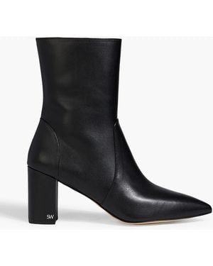 Stuart Weitzman Renegade 75 Leather Ankle Boots - Black