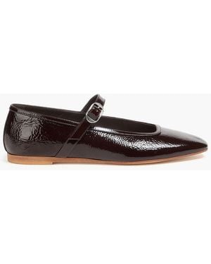 Le Monde Beryl Ballet Patent-Leather Mary Jane Flats - Black