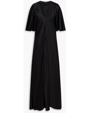 Lee Mathews Stella Silk-satin Maxi Dress - Black