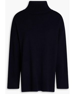 Vince Wool And Cashmere-Blend Turtleneck Jumper - Blue