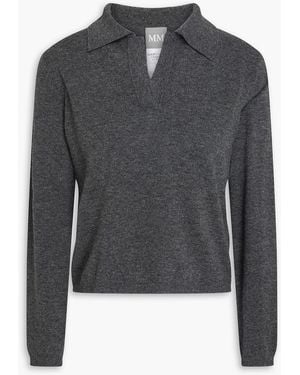 Max Mara Pullover aus einer woll-kaschmirmischung mit polokragen - Grau