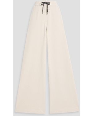 Brunello Cucinelli Cotton-Jersey Track Pants - Natural