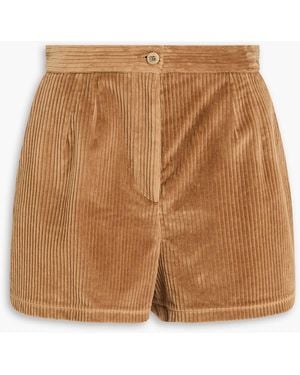 Dolce & Gabbana Cotton-Blend Corduroy Shorts - Brown