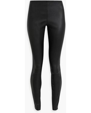 By Malene Birger Stretch-leather leggings - Black