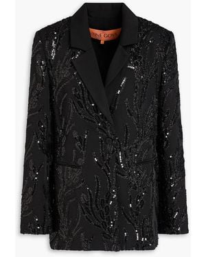 Stine Goya Sequined Twill Blazer - Black