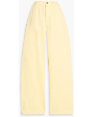Ronny Kobo Matteo High-Rise Straight-Leg Jeans - Natural