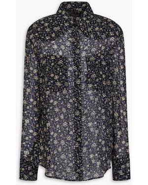 Rag & Bone Farren hemd aus crêpe mit floralem print - Schwarz