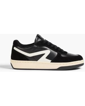 Rag & Bone Retro Court Leather And Suede Trainers - Black