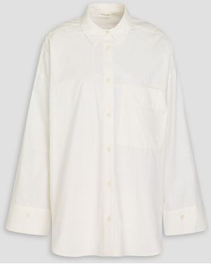 By Malene Birger Derris Oversized Cotton-poplin Shirt - White