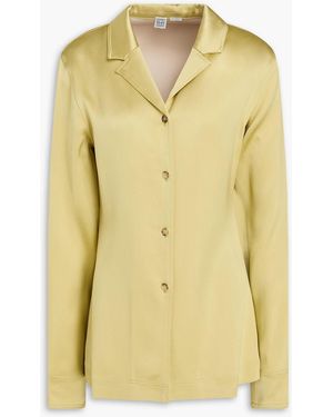 TOTEME Satin-crepe Shirt - Yellow