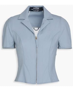 Jacquemus Tangelo Cutout Wool-blend Shirt - Blue
