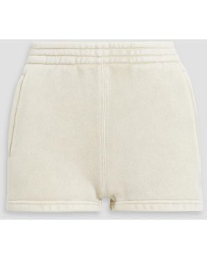 T By Alexander Wang Cotton-blend Fleece Shorts - Natural
