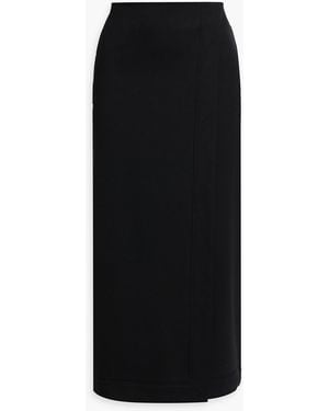 A.Emery Joan Wool-twill Midi Wrap Skirt - Black