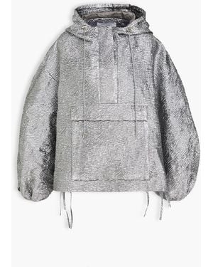 Cecilie Bahnsen Orion Lamé Anorak - Grey