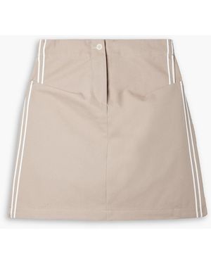Commission Team Striped Cotton-twill Mini Skirt - Natural
