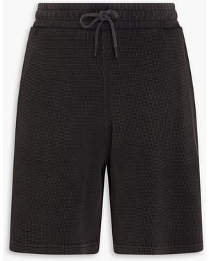 JW Anderson Waffle-Knit Cotton Shorts - Black