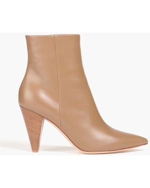 Gianvito Rossi Leather Ankle Boots - White