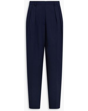 Altuzarra Cropped Wool-blend Twill Tapered Pants - Blue