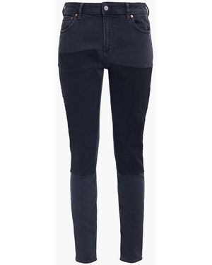 Acne Studios Patchwork-Effect Mid-Rise Skinny Jeans - Blue