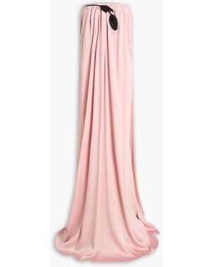 Erdem Strapless Embellished Satin-Crepe Gown - Pink