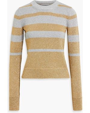 Rabanne Striped Jacquard-knit Sweater - White